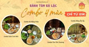 Combo ưu đãi Bánh Tôm Bà Lộc áp dụng tại các cơ sở nhà hàng hoặc đặt món trực tuyến